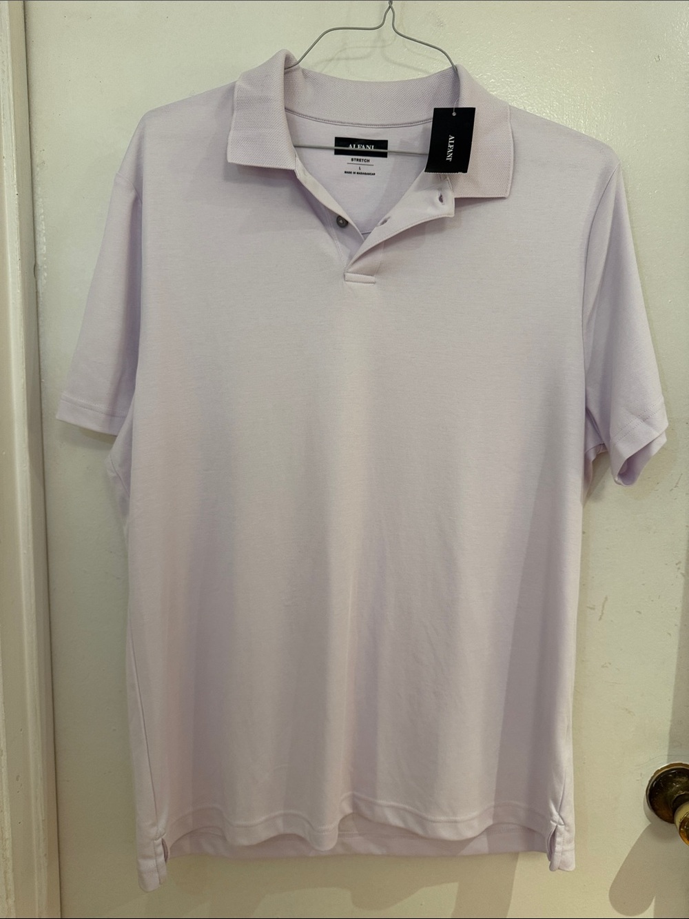 Alfani Men's Pale Lavender Polo Shirt